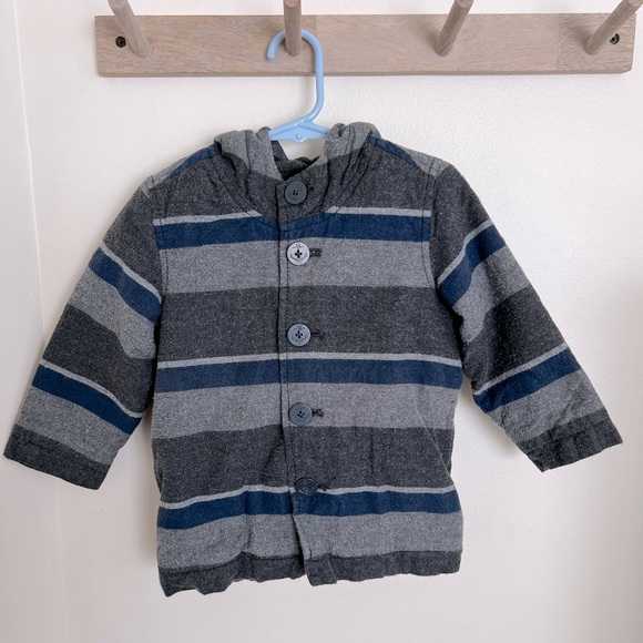 Old Navy Kids Lightweight Button Up Hoodie Jacket Size 2T - Picture 1 of 3